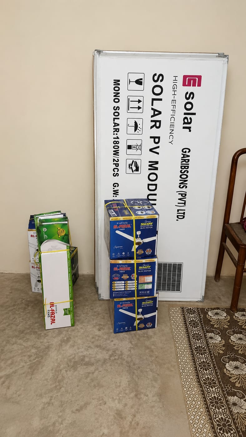 Solar modules and DC ceiling fans procured for distribution